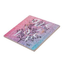 Ode to Kärlek Ceramic Tile by Poet Adiela Akoo Kakelplatta