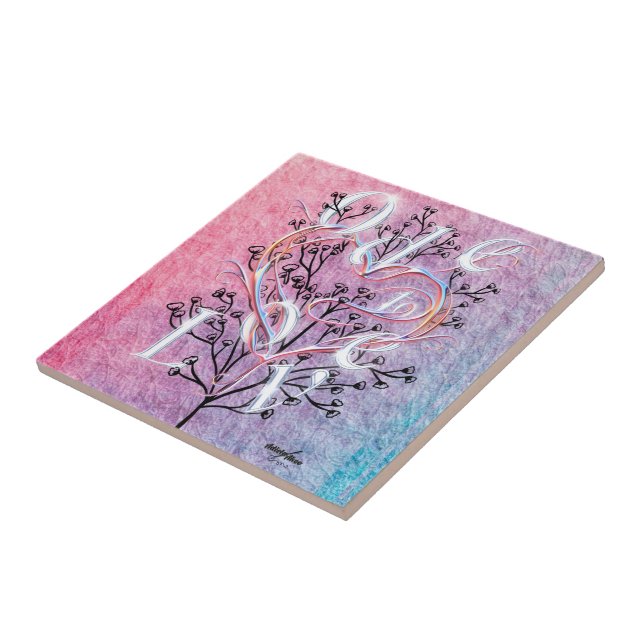 Ode to Kärlek Ceramic Tile by Poet Adiela Akoo Kakelplatta (Sidan)