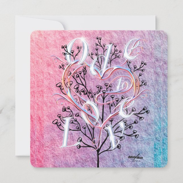 Ode to Kärlek Greeting Card by Poet Adiela Akoo Julkort (Framsida)