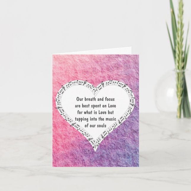 Ode to Kärlek Note Card by Poet Adiela Akoo Anteckningskort (Framsida)