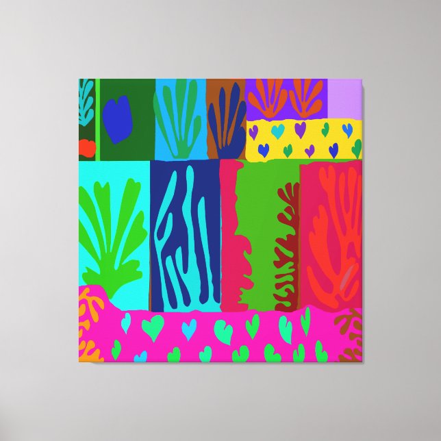 Ode to Matisse Collage Canvastryck (Framsida)