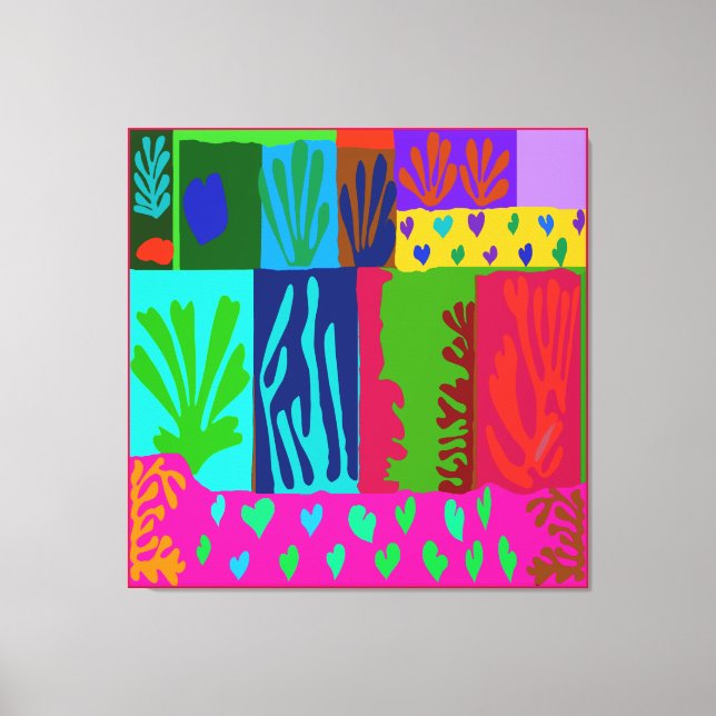Ode to Matisse Collage Canvastryck (Framsida)