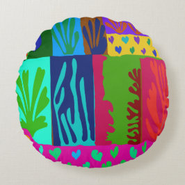 Ode to Matisse Collage Rund Kudde