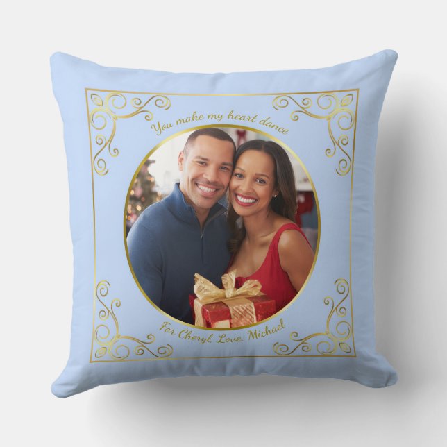 Ode to The Nutcracker Photo Blue Throw Pillow Kudde (Baksida)
