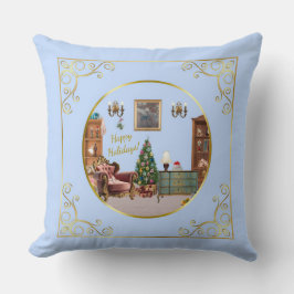 Ode to The Nutcracker Photo Blue Throw Pillow Kudde
