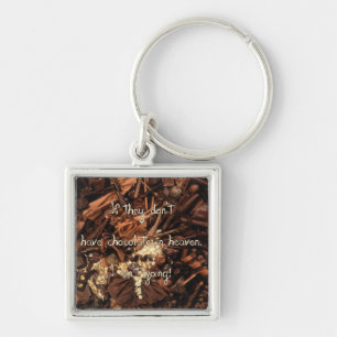 odefinierad fyrkantig silverfärgad nyckelring