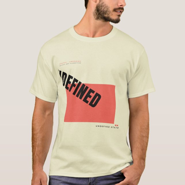 Odefinierad teknik typografi design t shirt (Framsida)