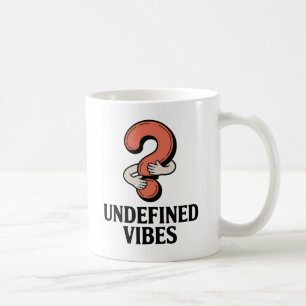 Odefinierade Vibrationer Rolig Kramande Frågetec Kaffemugg