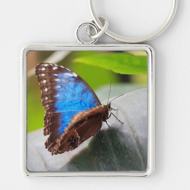 Ödegåvor Fyrkantig Silverfärgad Nyckelring (Framsidan)