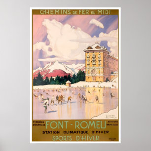 Odeillo Resor Affisch Font-Romeu Konst Via Frankri