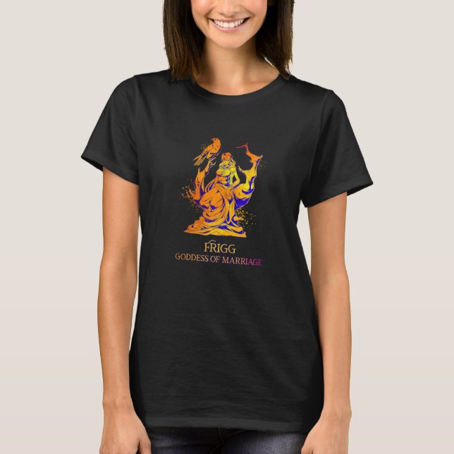 Odens hustru vikingagudinnan Frigg T Shirt (Framsida)