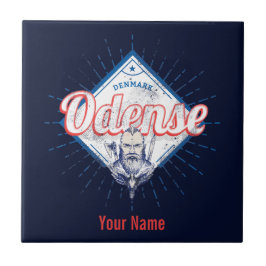 Odense City Danmark Retro Viking Vintage Souvenir Kakelplatta