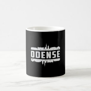 Odense Danmark City Skyline Cityscape Funny Gift Kaffemugg