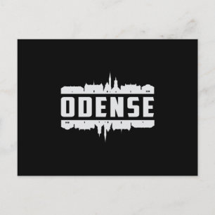Odense Danmark City Skyline Cityscape Funny Gift Vykort