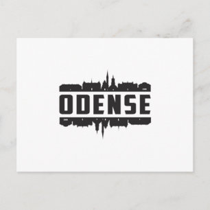Odense Danmark City Skyline Cityscape Travel Gift Vykort
