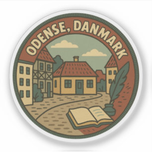 Odense Danmark Litteratur Klistermärken
