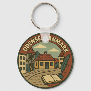 Odense Danmark Litteratur Nyckelring