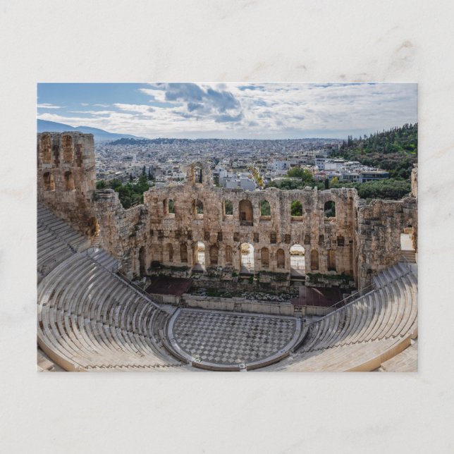 Odeon Herodes Atticus: Ancient Theater of Athen Vykort (Framsida)