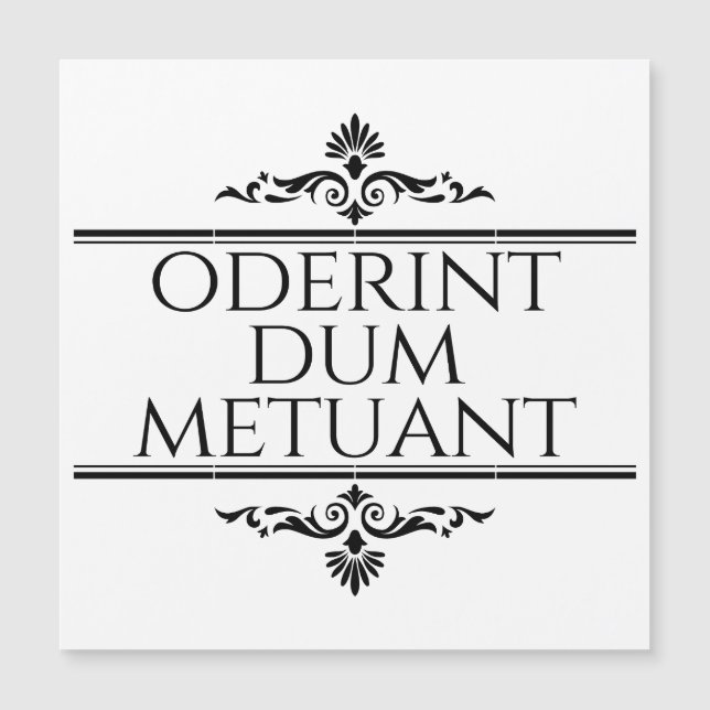 Oderint Dum Metuant (Framsida)