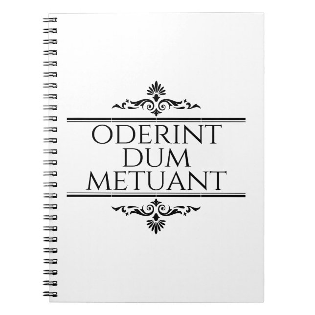 Oderint Dum Metuant Anteckningsbok (Framsidan)