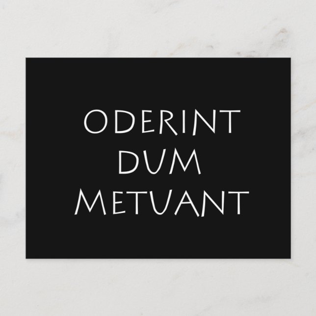 Oderint dum metuant vykort (Framsida)