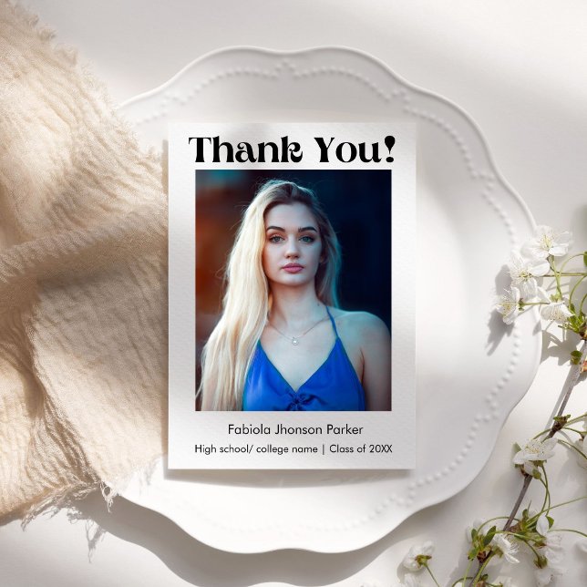 %odern Script studenten tackar dig för meddelandet Tack Kort (Skapare uppladdad)