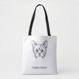 odern Yorkie Face Line Art | Personalized Name Tygkasse