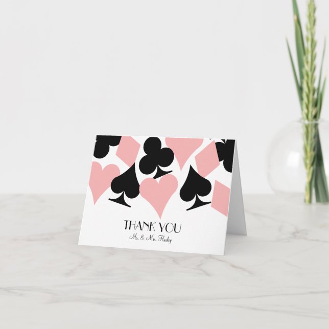 Ödes Las Vegas Tackkort i Vitt & Rosa (Framsida)