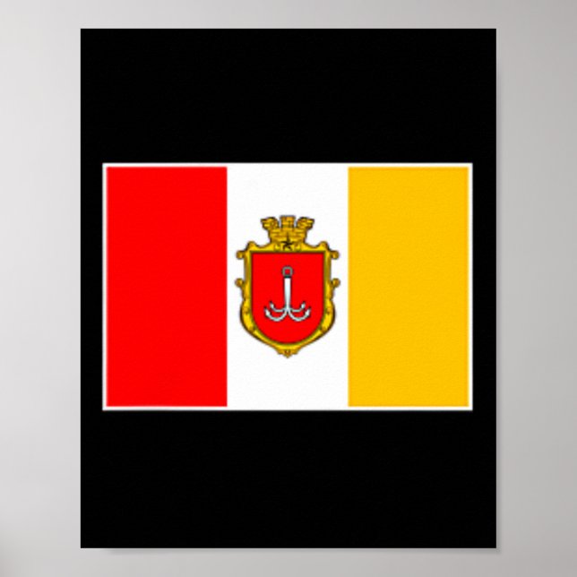 Odesa Odessa Stadsflagga Ukraina Svarta havet  Poster (Framsidan)