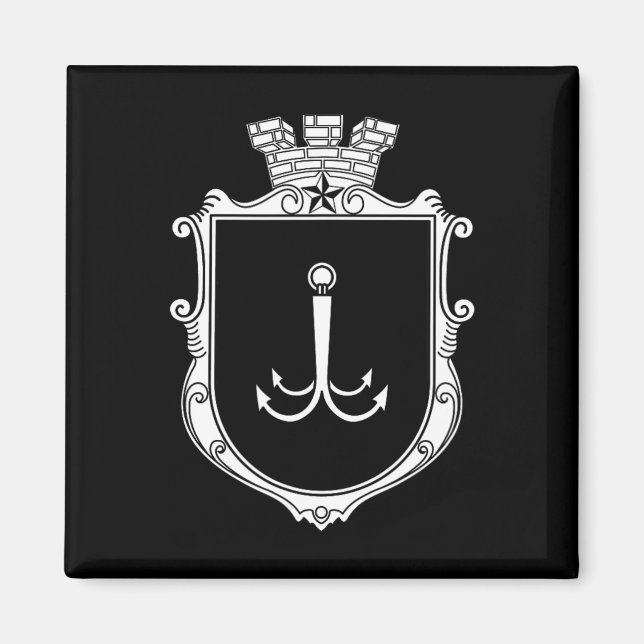 Odesa Odessa vapen Ukraina Flagga Ukr  Magnet (Framsidan)