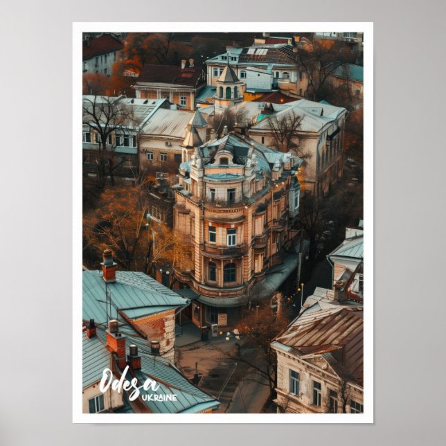 Odesa Ukraina Art Trage berömd ställe Poster (Framsidan)