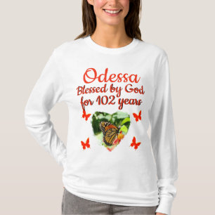 Odessa 102 födelsedag t shirt