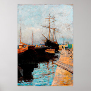 Odessa Port av Vassily Kandinsky Poster
