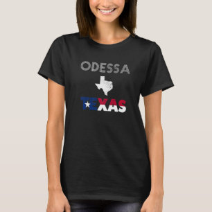 Odessa TX Texas flagga turism native souvenir T Shirt