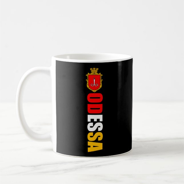 Odessa Ukraina Flagga of Odesa Proud Ukrainska Kaffemugg (Vänster)