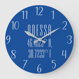 Odessa Ukraina Latitude & Longitud Stor Klocka