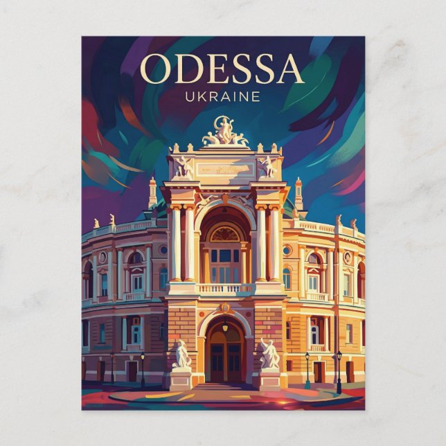 Odessa Ukraina Vykort (Framsida)