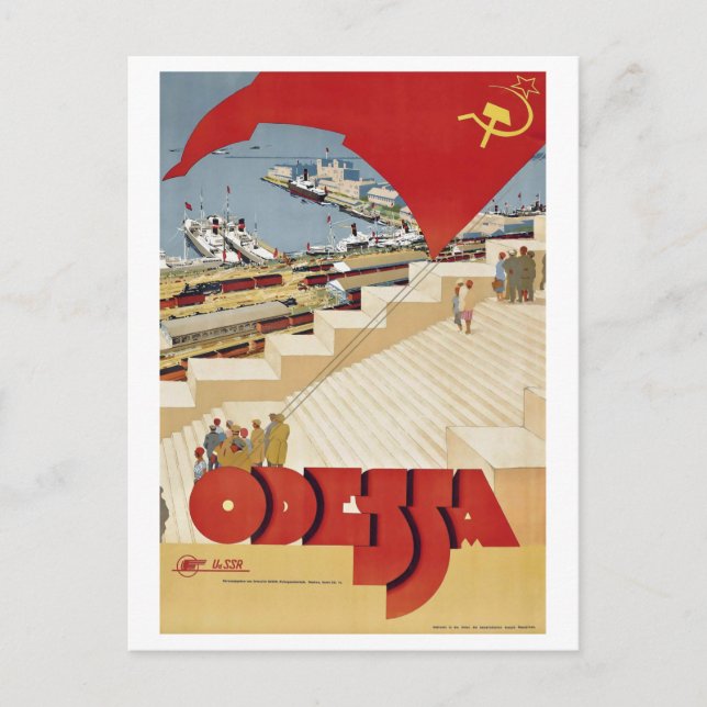 Odessa USSR Vintage resor Poster Vykort (Framsida)