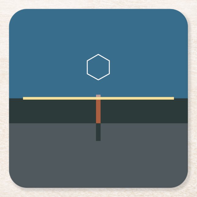 ODESZA Minimalist kustfartyg för ögonblick en Underlägg Papper Kvadrat (Framsidan)