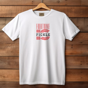Ödet är nyckfullt motivationssvart vitt t shirt