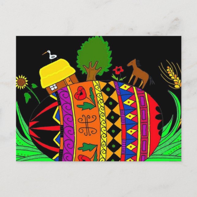 Ödet av den ukrainska Folk konsten för värld Helg Vykort (Framsida)