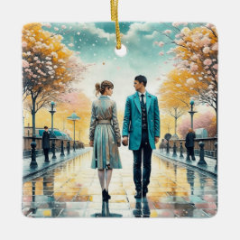 Ödet förde oss samman julgransprydnad keramik