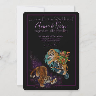 Ödet i Stars Tiger Art Bröllop Inbjudningar