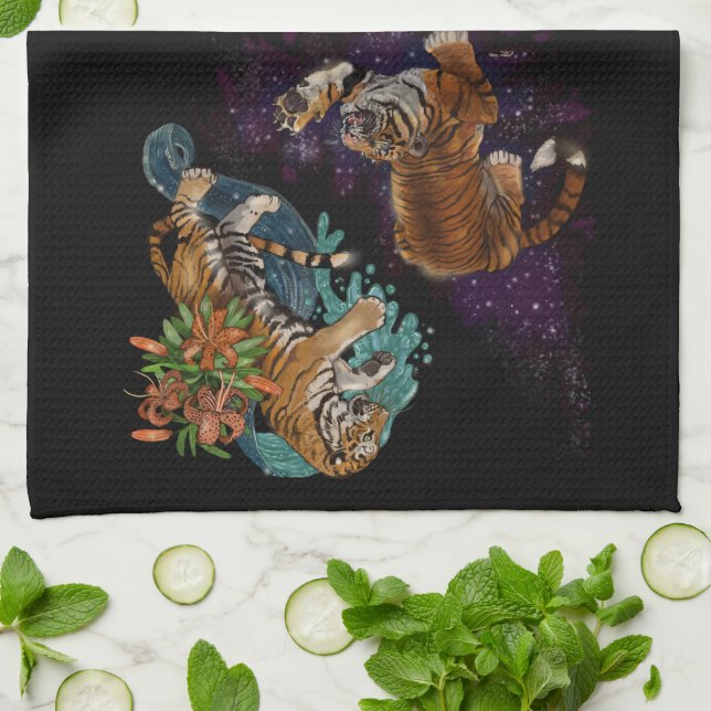 Ödet i Stars Tigers Kökshandduk (Vikta)
