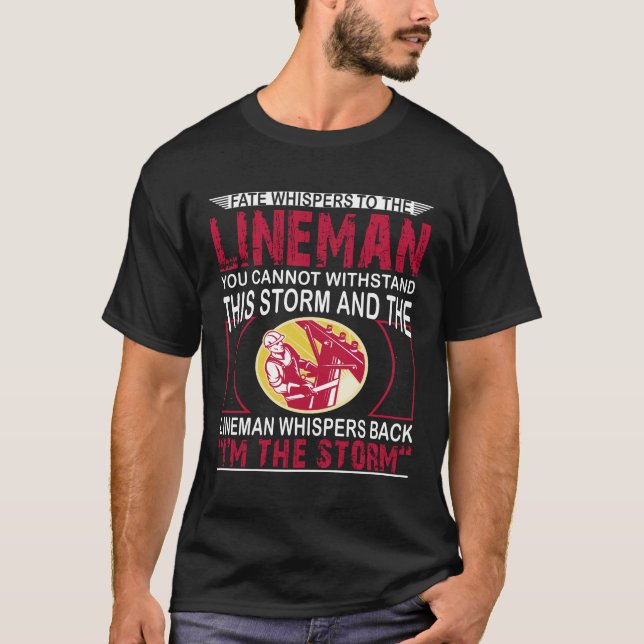 Ödet viskar till linjearbetaren som du inte kan t shirt (Framsida)