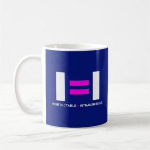 Odetekterbart är gual till en icke-transmibel VIH Kaffemugg