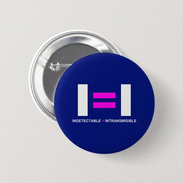 Odetekterbart är gual till en icke-transmibel VIH Knapp (Framsida & baksida)