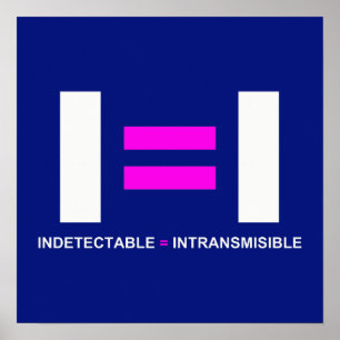 Odetekterbart är gual till en icke-transmibel VIH Poster