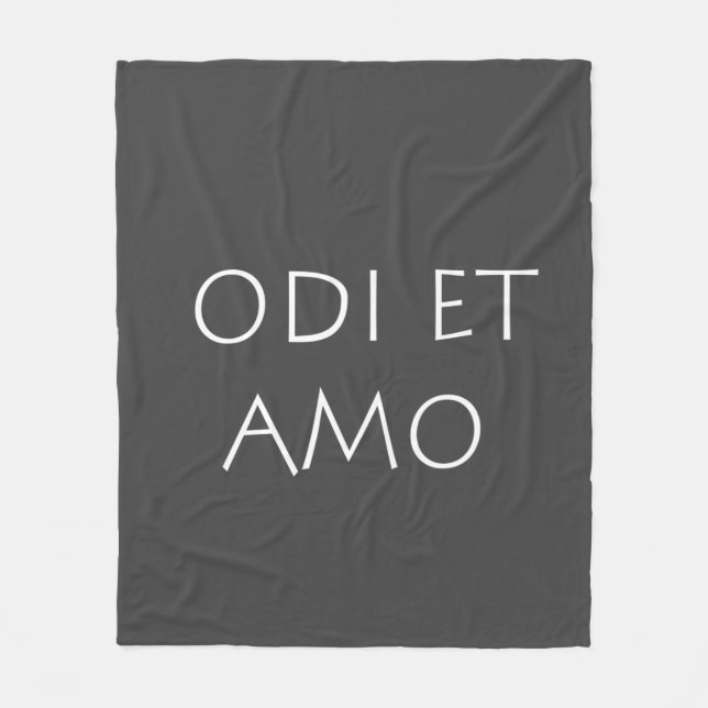 Odi et amo fleecefilt (Framsidan)