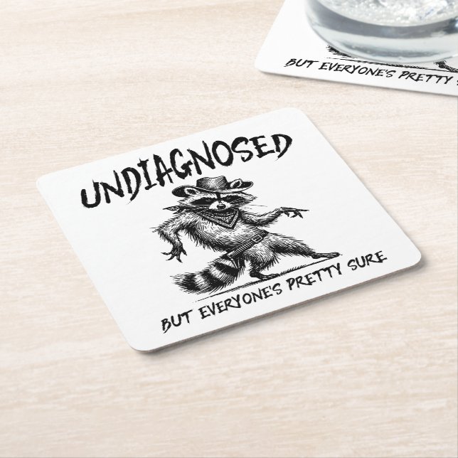 Odiagnostiserad, men allas Söt är trygg. Underlägg Papper Kvadrat (Vinklad)